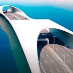 В Катаре строится грандиозный полуподводный мост. Видео