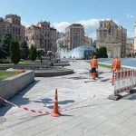 На Крещатике отключили фонтаны
