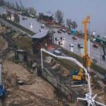 На Дарницком мосту строится левобережная развязка
